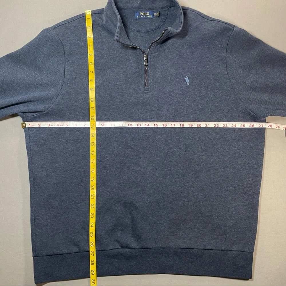 Polo Ralph Lauren Quarter Zip Cotton-Blend Pullover Sweater - Mens XXL